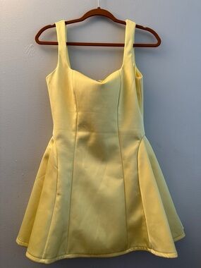 Windsor Yellow Sleeveless A-Line Mini Dress